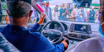 Vice President Osinbajo Test Drives Made-in-Nigeria Electric Car