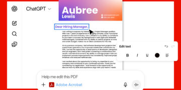 ChatGPT Adds Free Photo and PDF Editing via Adobe