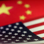 U.S. Wants Allies To Pick A Side In The AI Race With China FILE PHOTO: Illustration shows U.S. and Chinese flags